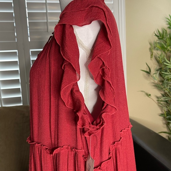 Indigo Rose Red Ruffle Dress - Picture 6 of 13